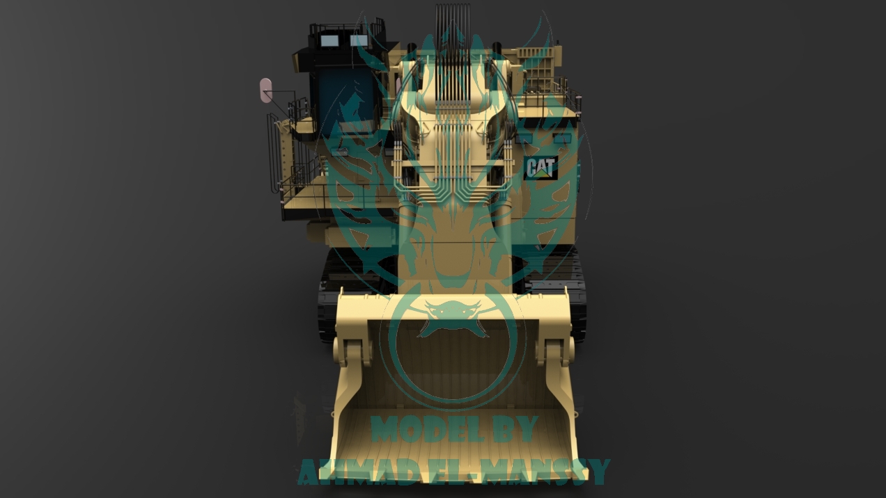 Caterpillar CAT 6021B大型挖掘机造型3D建模图纸 Solidworks设计